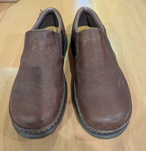 Doc Martens Boyle Shoes Mens Size 13 Grizzly Brown Leather Slip On Comfort